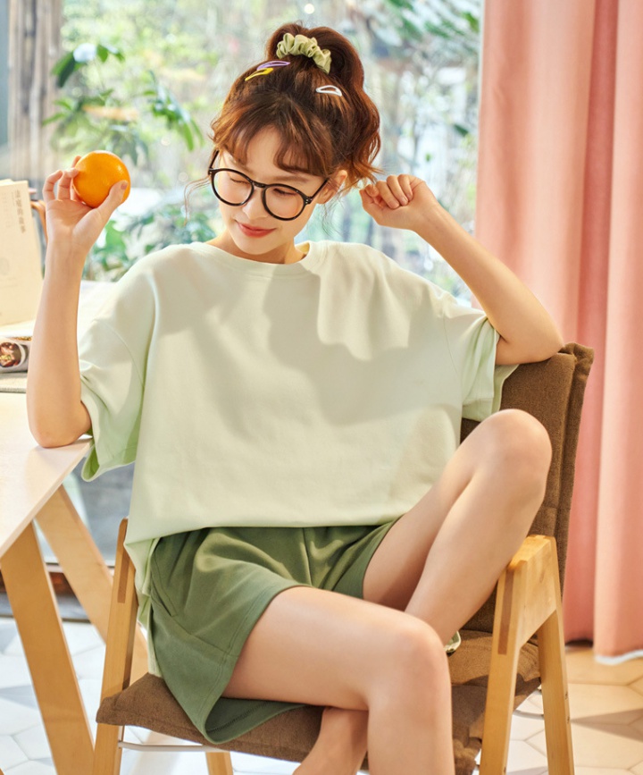 Homewear cotton Korean style pajamas 2pcs set for women