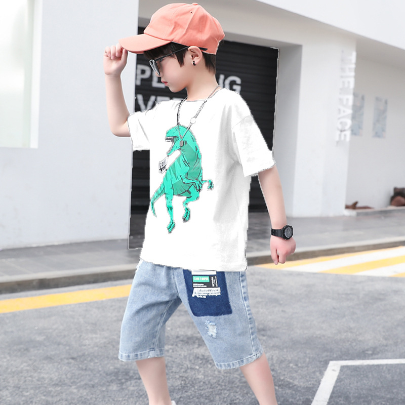 Korean style summer tops boy shorts 2pcs set