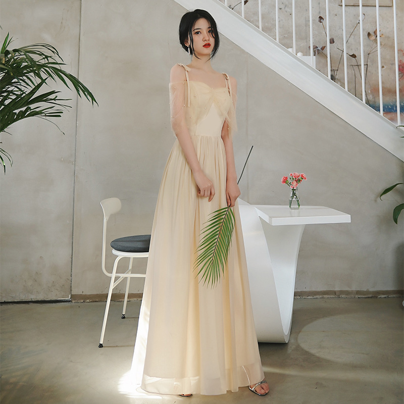 Spring and summer performance clothing slim long dress