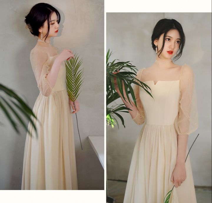 Slim performance clothing spring and summer long dress