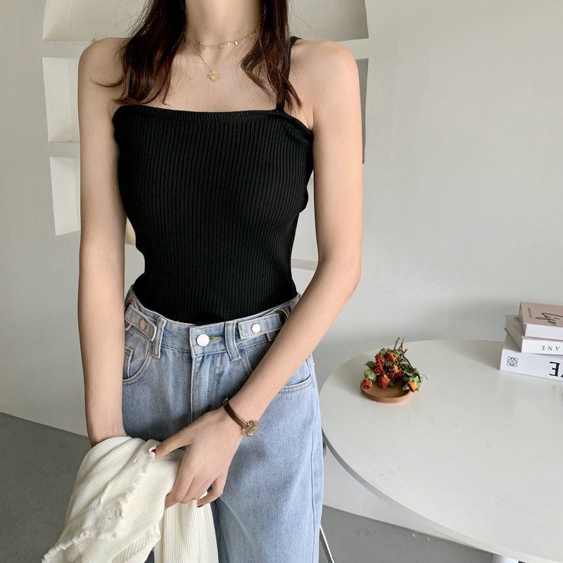 France style wears outside small sling knitted tops