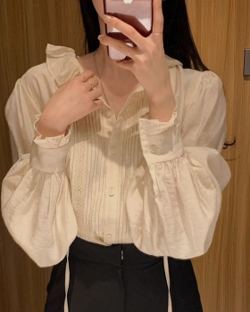 Romantic France style long sleeve Korean style shirt