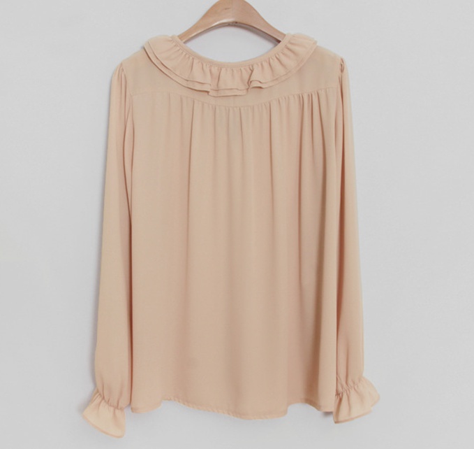 All-match chiffon Korean style long sleeve shirt