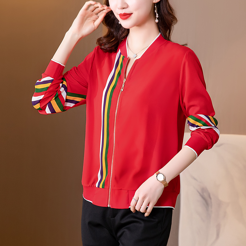 Spring and summer thin sun shirt printing tops for women