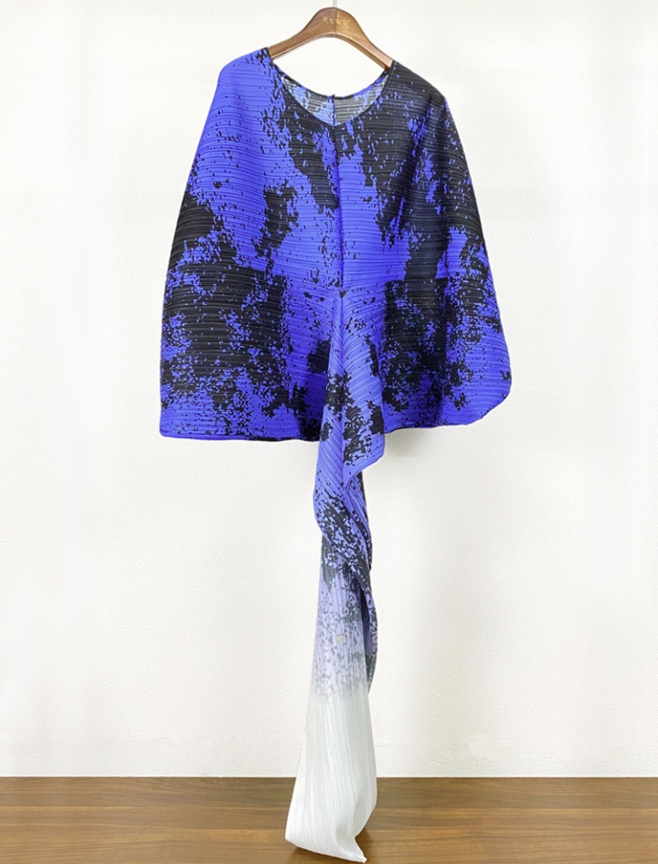 Autumn bat sleeve long dress fold fashion dress for women