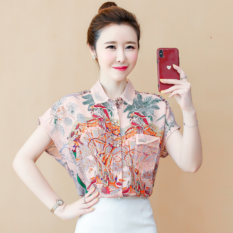 Western style summer shirt loose tops for women