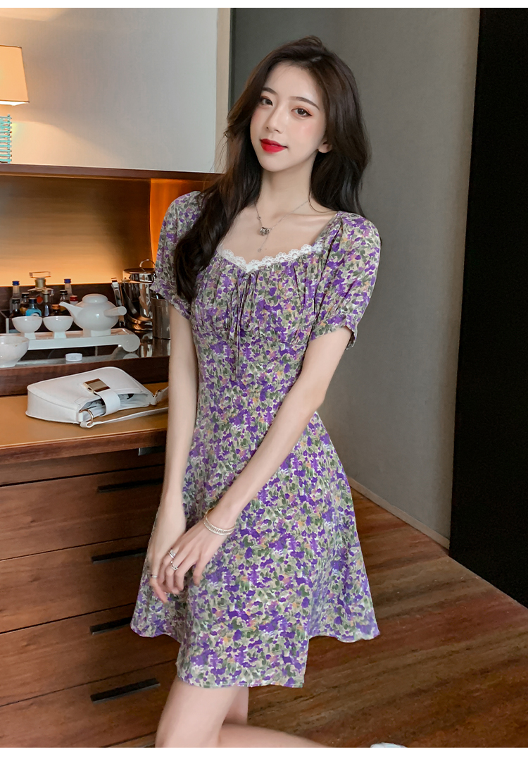 Temperament summer chiffon Korean style fashion dress