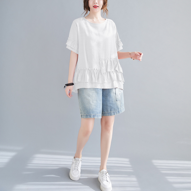 Pullover Korean style tops summer T-shirt for women