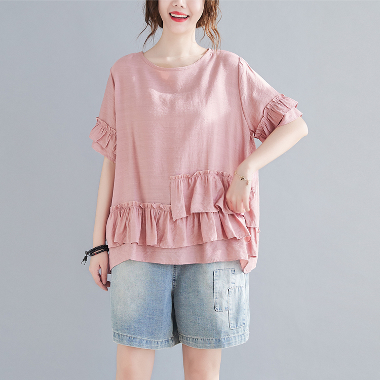 Pullover Korean style tops summer T-shirt for women