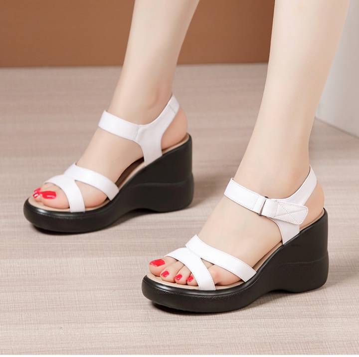 Fish mouth platform soft soles sandals for women