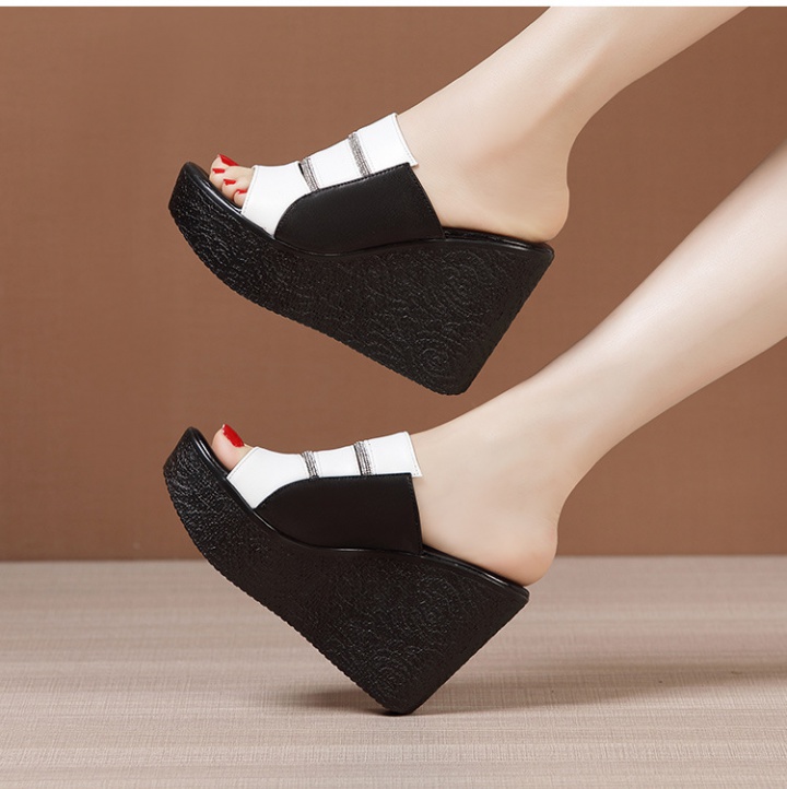 Fish mouth fashion summer high-heeled slippers for women