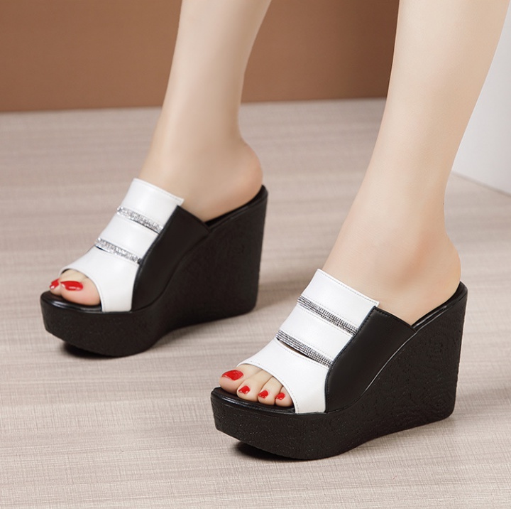 Fish mouth fashion summer high-heeled slippers for women