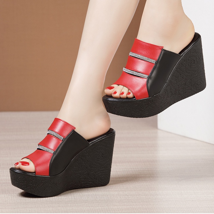 Fish mouth fashion summer high-heeled slippers for women