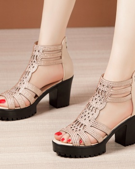Summer soft soles sandals thick crust platform for women