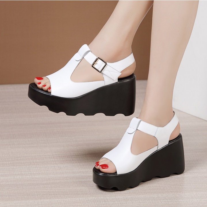 High-heeled slipsole platform soft soles sandals for women