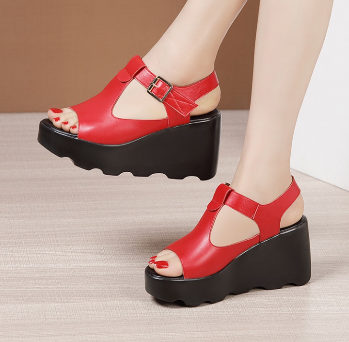 High-heeled slipsole platform soft soles sandals for women