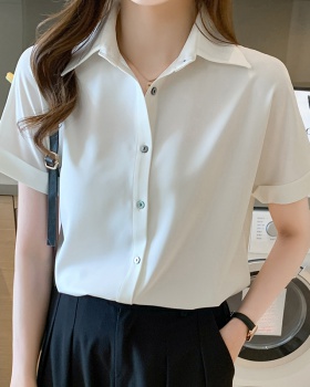 Temperament short sleeve shirt commuting tops for women