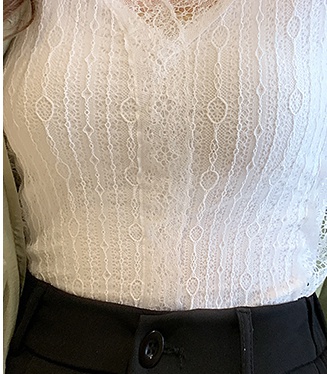 All-match fake collar wears outside lace small shirt
