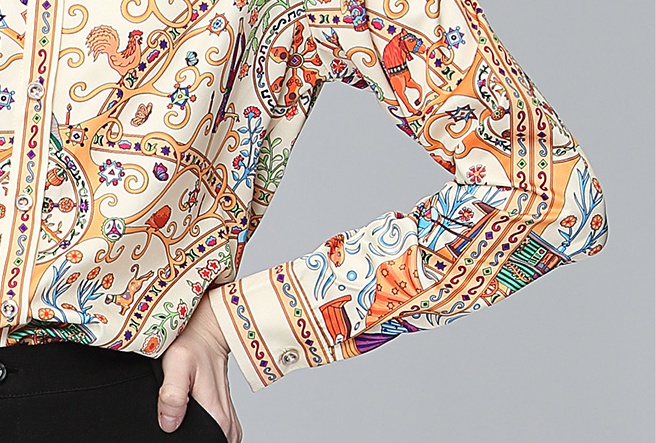 Fashion printing tops temperament shirt for women