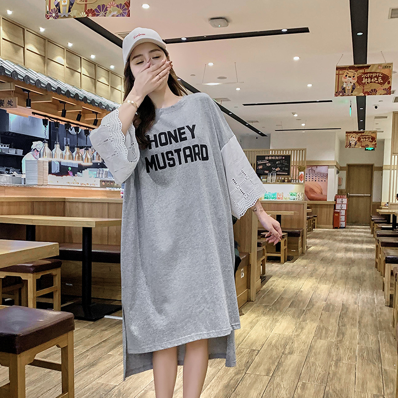 Simple printing short sleeve Korean style T-shirt