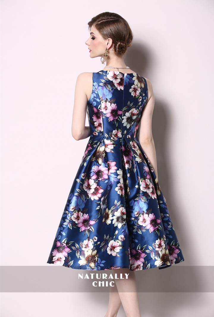 Fashion flowers printing dress