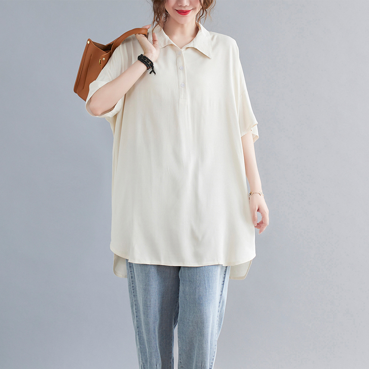 Casual loose tops fat Western style shirt for women