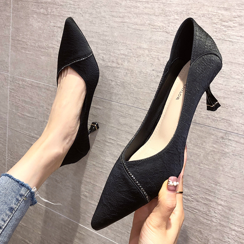 Autumn Korean style fine-root shoes for women