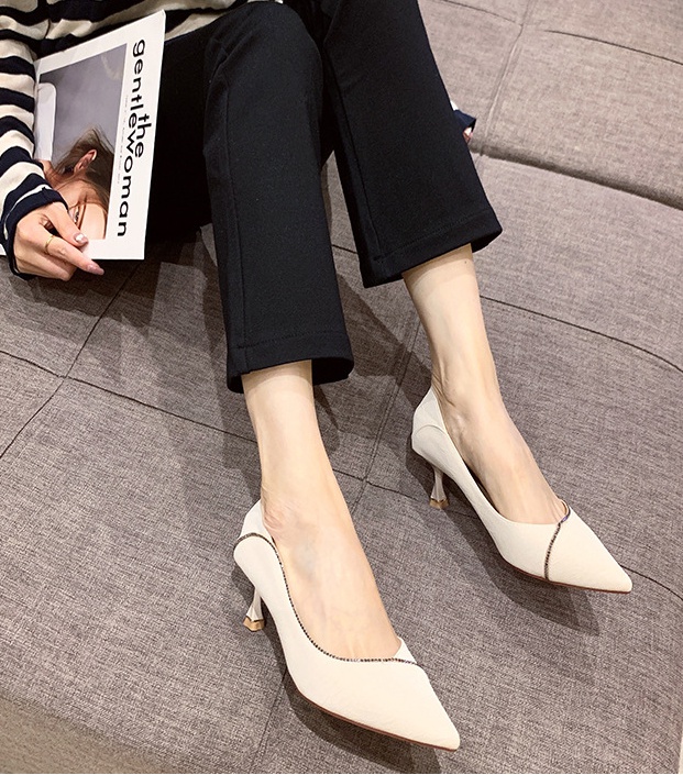 Autumn Korean style fine-root shoes for women