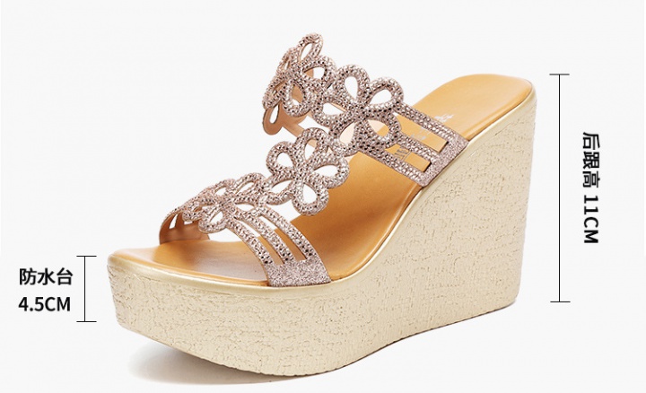 High-heeled all-match platform trifle slippers for women