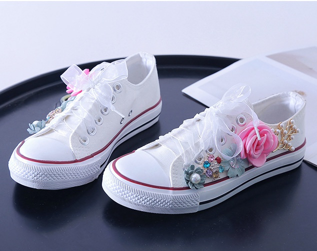 Flowers canvas shoes Casual shoes for women