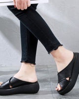 Platform soles European style slippers