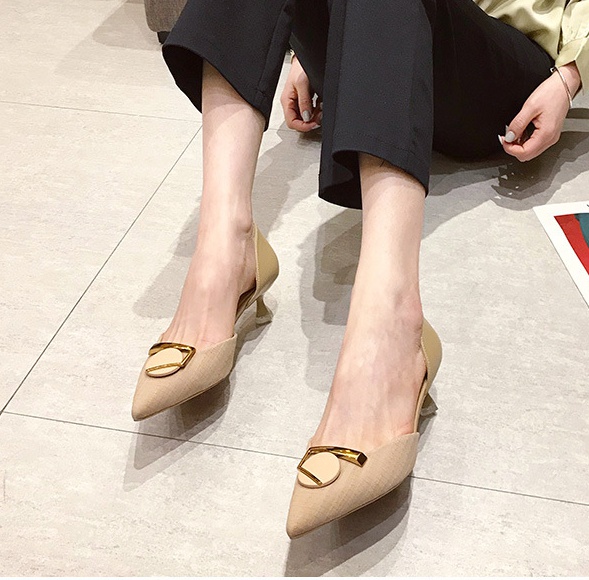 Profession pointed high-heeled shoes fine-root spring shoes