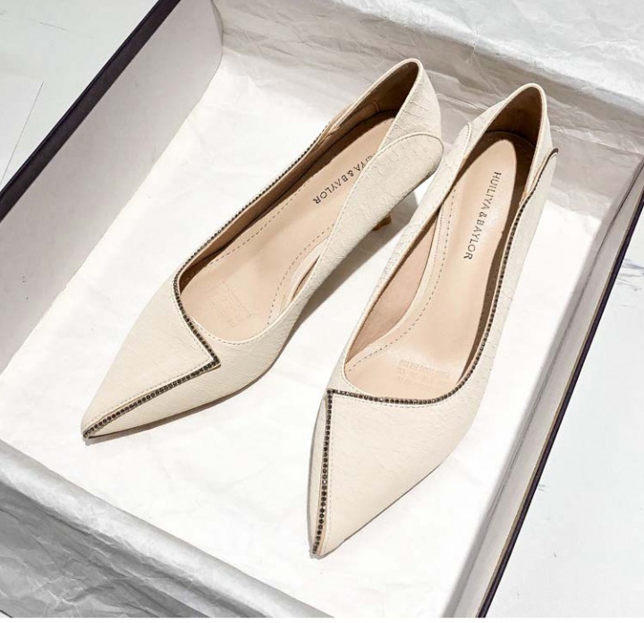 Temperament pointed shoes low fine-root high-heeled shoes