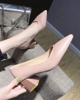 Spring thick high-heeled shoes Korean style shoes for women