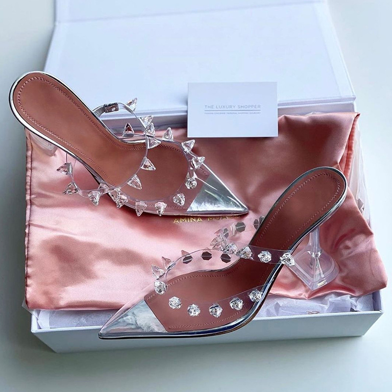 Transparent pointed shoes all-match sandals