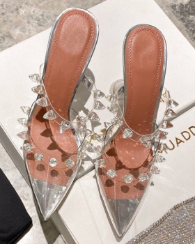 Transparent pointed shoes all-match sandals