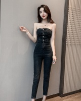 Summer wrapped chest fashion single-breasted jumpsuit