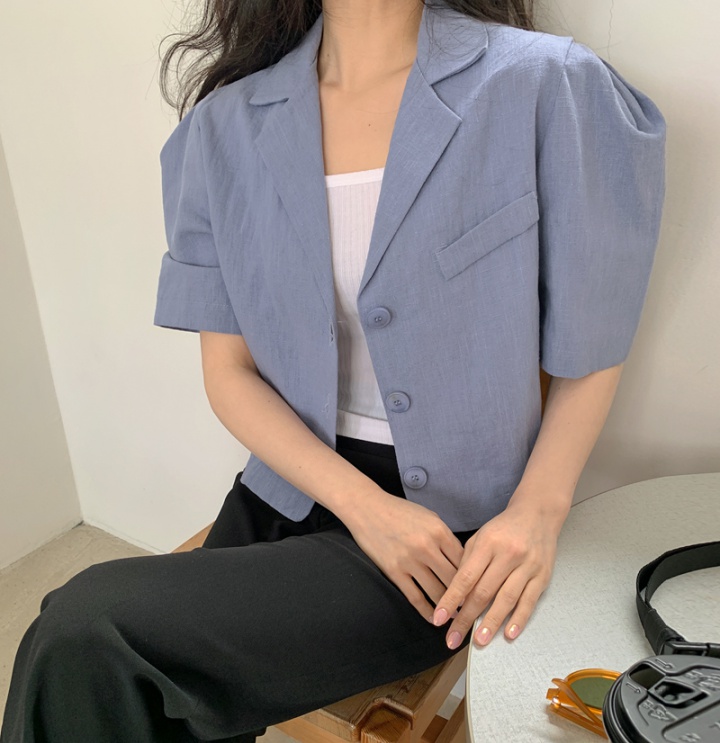 Puff sleeve loose coat Korean style business suit
