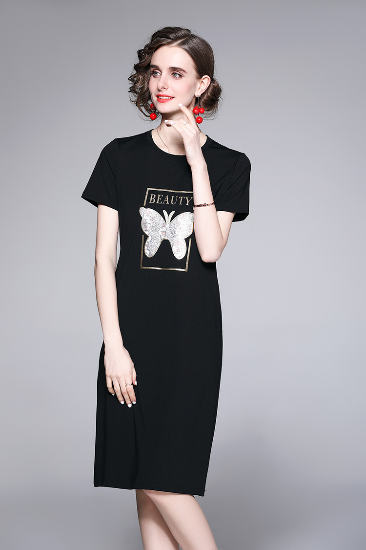 All-match printing dress spring and summer T-shirt