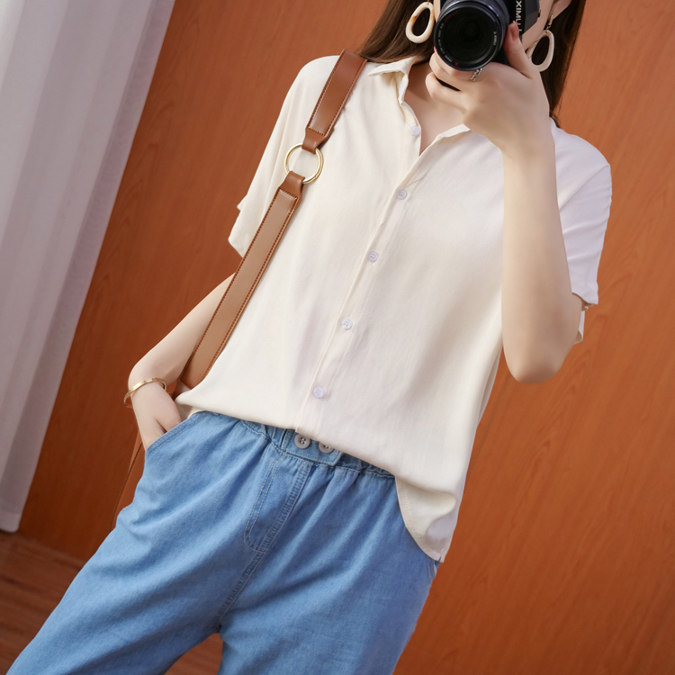Short sleeve Korean style tops all-match shirt for women
