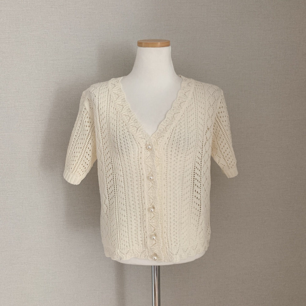 Hollow loose thin sweater tender unique cardigan
