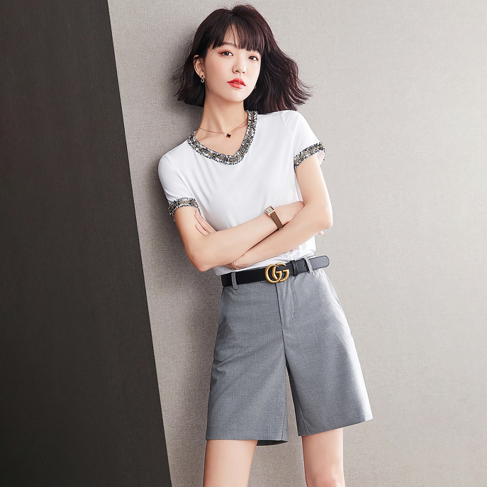 Korean style hip raise shorts slim business suit