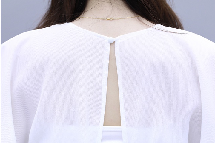 Slim printing culottes V-neck summer tops 2pcs set