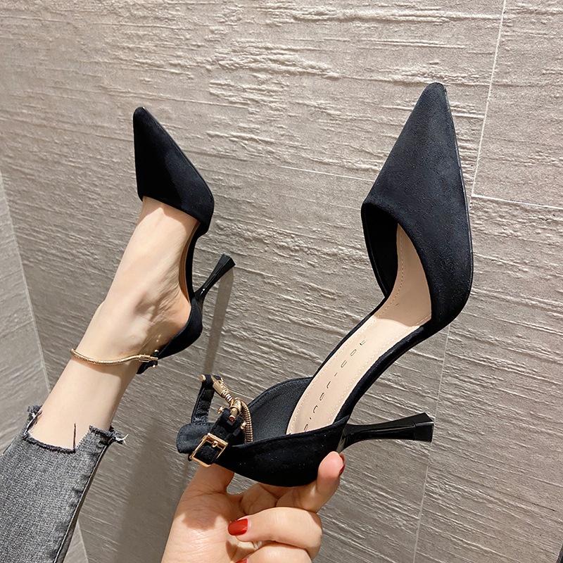 France style pointed high-heeled shoes all-match shoes