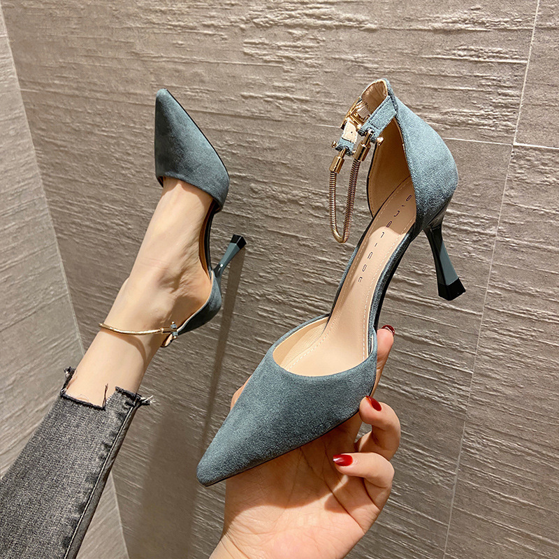 France style pointed high-heeled shoes all-match shoes