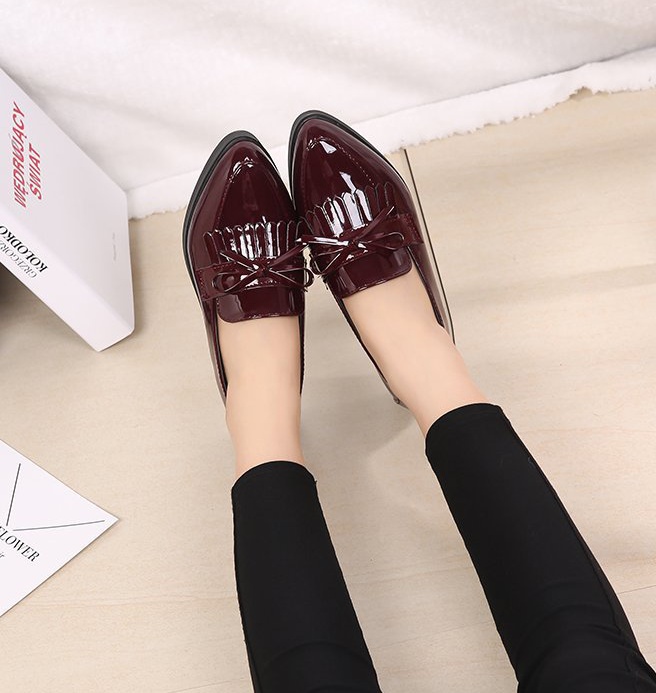 Spring tassels leather shoes small shoes for women