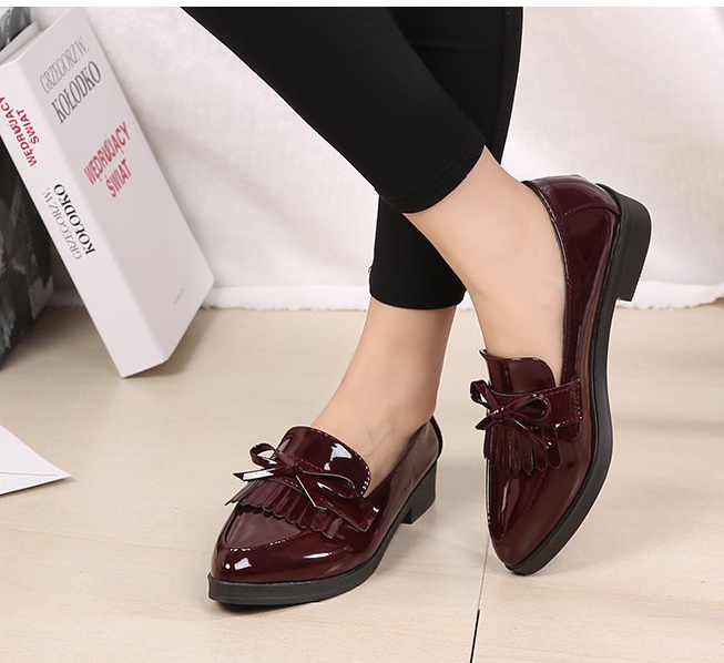 Spring tassels leather shoes small shoes for women