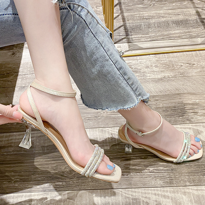 Fine band high-heeled shoes summer sandals for women