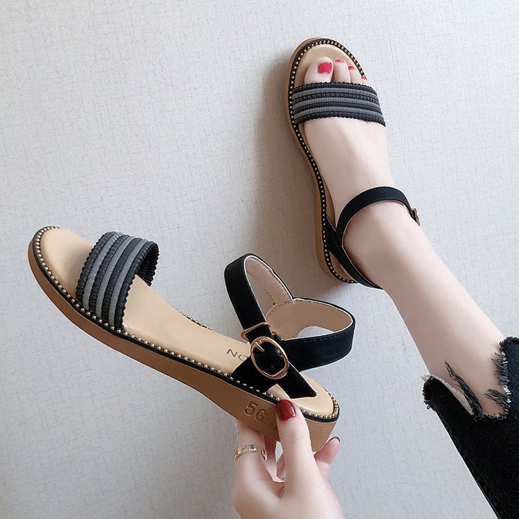 Flat summer Korean style shoes rome fish mouth sandals