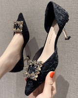 Low sexy shoes rhinestone high-heeled shoes for women